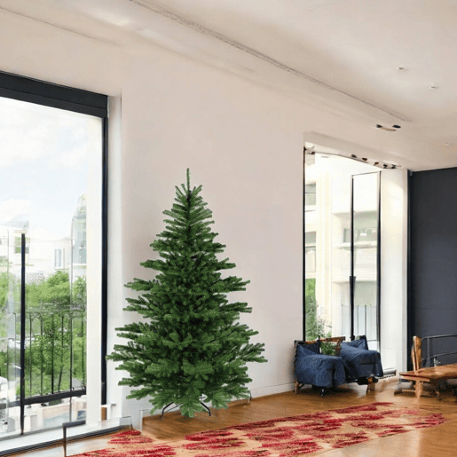 Árvore de Natal de efeito real 120x120 h150 cm, verde