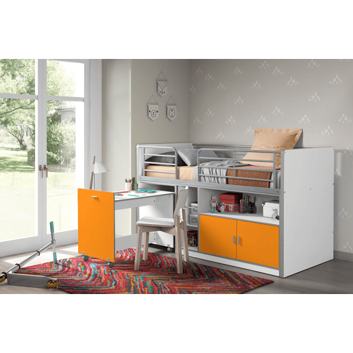 Cama de solteiro infantil BONNY KSB005 90x200 cm Laranja