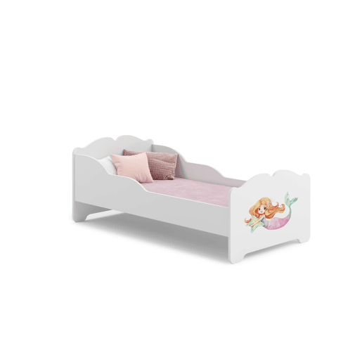 Cama de solteiro infantil ANNA KSB015 70x140 cm Branco