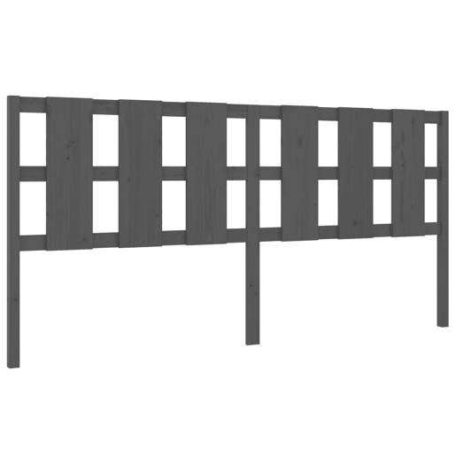vidaXL Cabeceira de cama 125,5x4x100 cm pinho maciço cinzento vidaXL Cabeceira de cama 125,5x4x100 cm pinho maciço cinzento