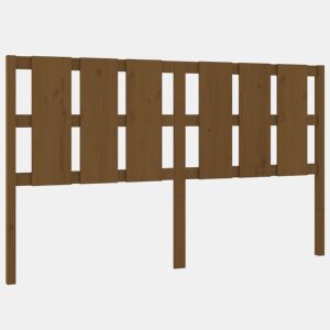 vidaXL Cabeceira de cama 165,5x4x100 cm pinho maciço castanho mel