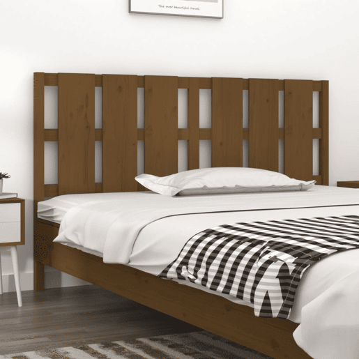 vidaXL Cabeceira de cama 185,5x4x100 cm pinho maciço castanho mel vidaXL Cabeceira de cama 185,5x4x100 cm pinho maciço castanho mel