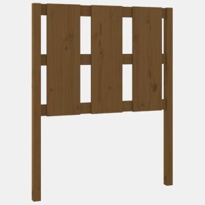 vidaXL Cabeceira de cama 80,5x4x100 cm pinho maciço castanho mel