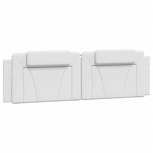 vidaXL Almofadão de cabeceira Viana 183 cm couro artificial branco