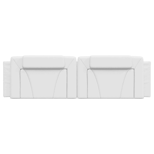 vidaXL Almofadão de cabeceira Viana 183 cm couro artificial branco