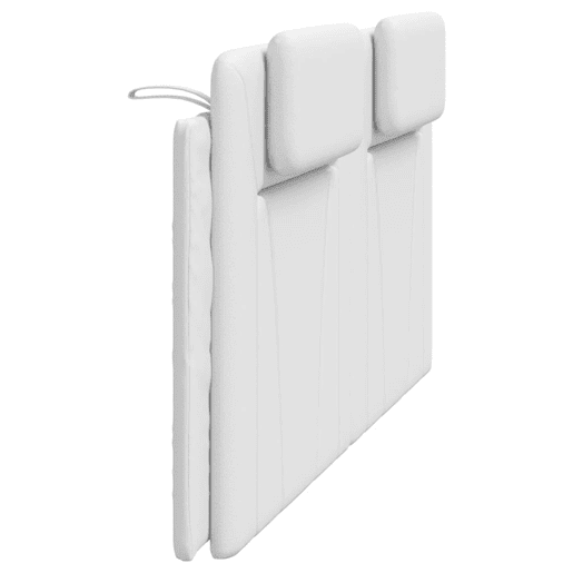 vidaXL Almofadão de cabeceira Viana 183 cm couro artificial branco