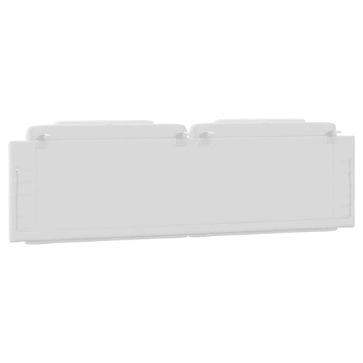 vidaXL Almofadão de cabeceira Viana 183 cm couro artificial branco