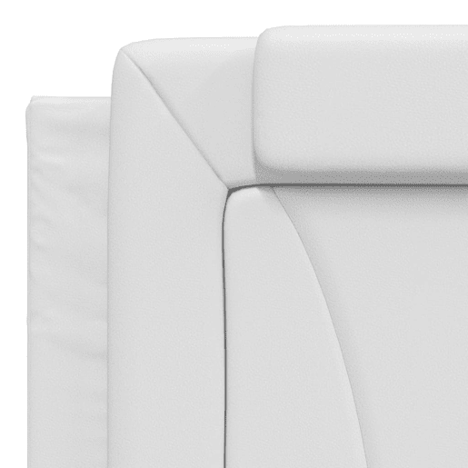vidaXL Almofadão de cabeceira Viana 183 cm couro artificial branco