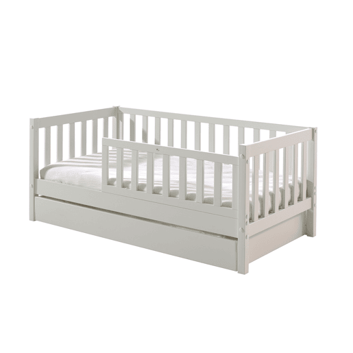 Cama Vipack Tod 70x140 com estrado de molas e gaveta - Branco