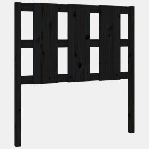 vidaXL Cabeceira de cama 95,5x4x100 cm pinho maciço preto