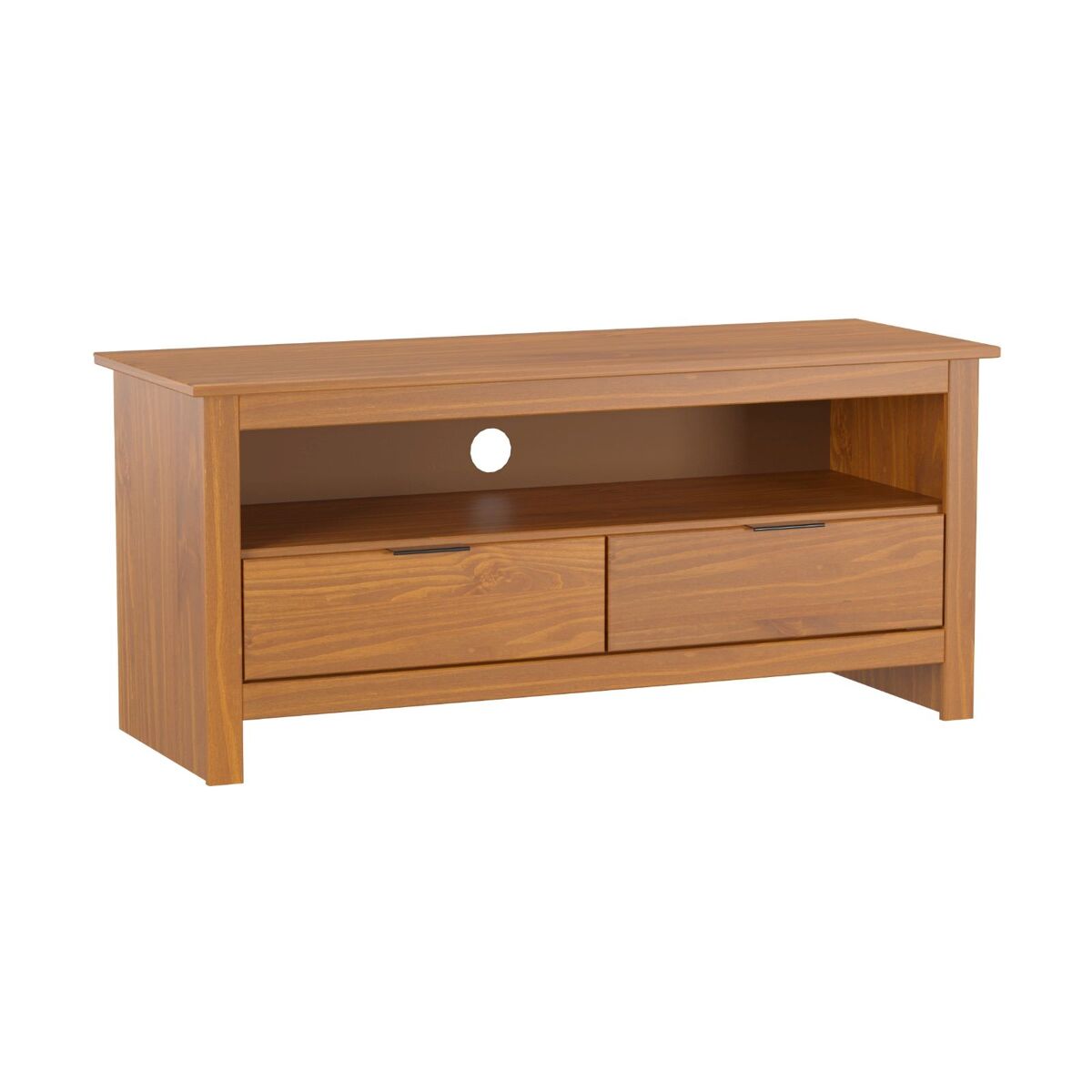 Mesa television 2 cajones con estante adicional 49x110x40 cm