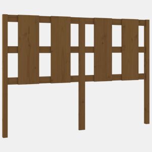 vidaXL Cabeceira de cama 125,5x4x100 cm pinho maciço castanho mel