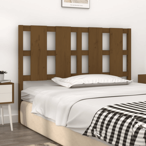 vidaXL Cabeceira de cama 125,5x4x100 cm pinho maciço castanho mel vidaXL Cabeceira de cama 125,5x4x100 cm pinho maciço castanho mel