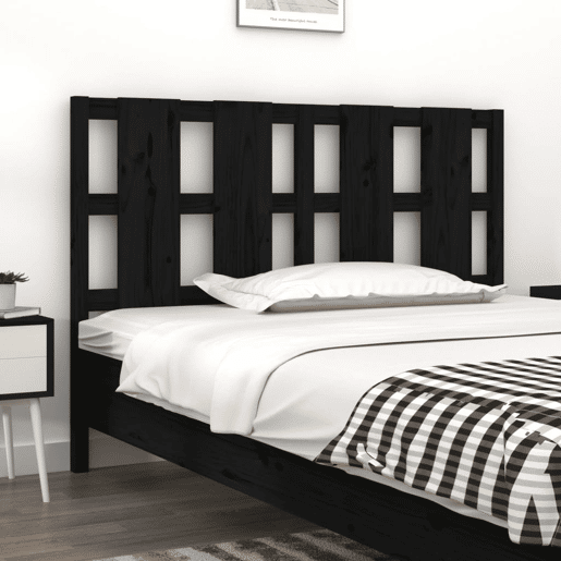 vidaXL Cabeceira de cama 125,5x4x100 cm pinho maciço preto vidaXL Cabeceira de cama 125,5x4x100 cm pinho maciço preto
