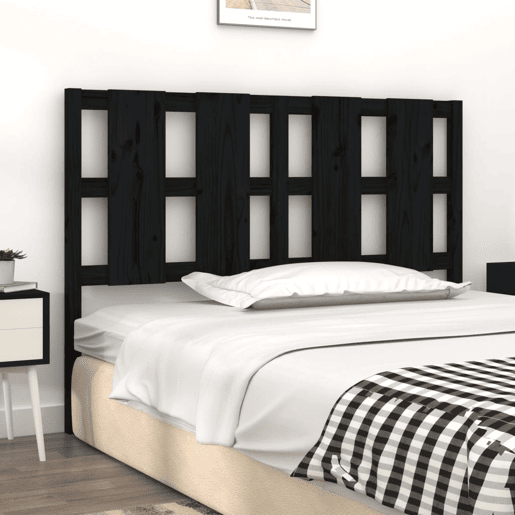 vidaXL Cabeceira de cama 125,5x4x100 cm pinho maciço preto vidaXL Cabeceira de cama 125,5x4x100 cm pinho maciço preto