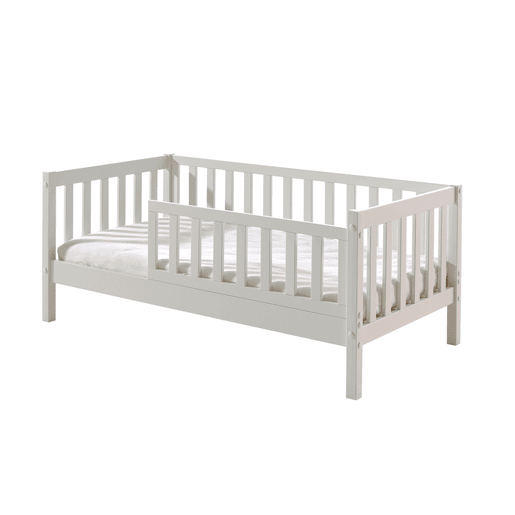 Cama Vipack Tod 70x140 com estrado de ripas - Branco