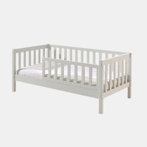 Cama Vipack Tod 70x140 com estrado de ripas - Branco