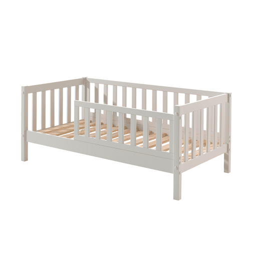 Cama Vipack Tod 70x140 com estrado de ripas - Branco