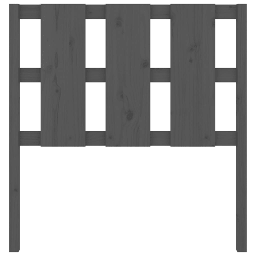 vidaXL Cabeceira de cama 95,5x4x100 cm pinho maciço cinzento