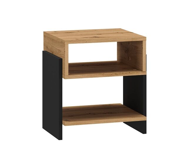 Mesita de noche Tara Madera y Negro