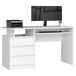 Escritorio CLP 135cm AKORD 3 cajones 2 estantes 135x60 Escritorio CLP 135cm AKORD 3 cajones 2 estantes 135x60 Blanco