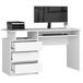 Escritorio CLP 135cm AKORD 3 cajones 2 estantes 135x60 Escritorio CLP 135cm AKORD 3 cajones 2 estantes 135x60 Blanco