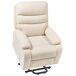 Beliani Sillón reclinable RISE Beliani Sillón reclinable RISE Crema