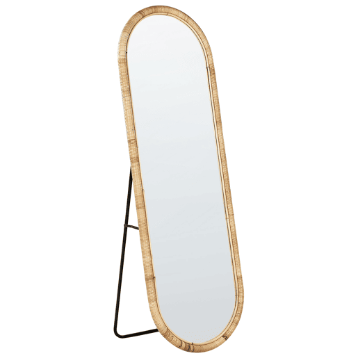 Espelho de pé MONTOT 150 cm Rattan Natural