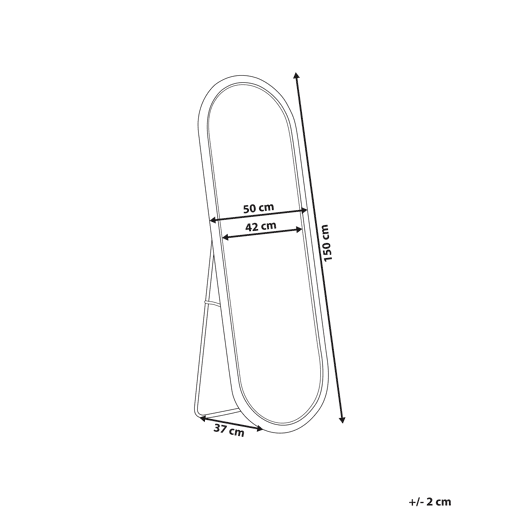 Espelho de pé MONTOT 150 cm Rattan Natural