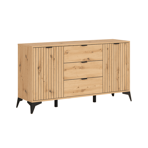 Aparador 2 portas 3 gavetas 150 cm Mao Madeira