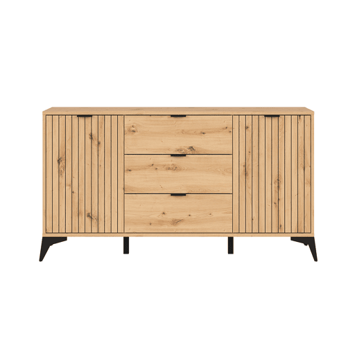 Aparador 2 portas 3 gavetas 150 cm Mao Madeira