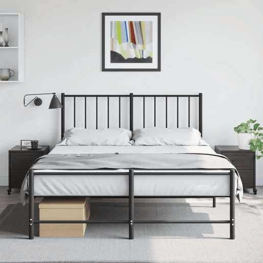 vidaXL Mesas de cabeceira 2 pcs 36x39x43,5 cm aço preto