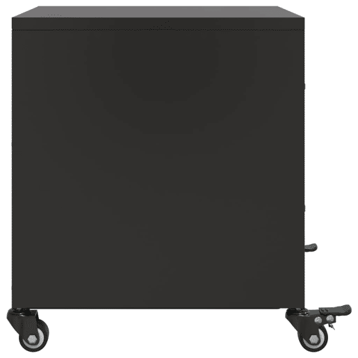 vidaXL Mesas de cabeceira 2 pcs 36x39x43,5 cm aço preto