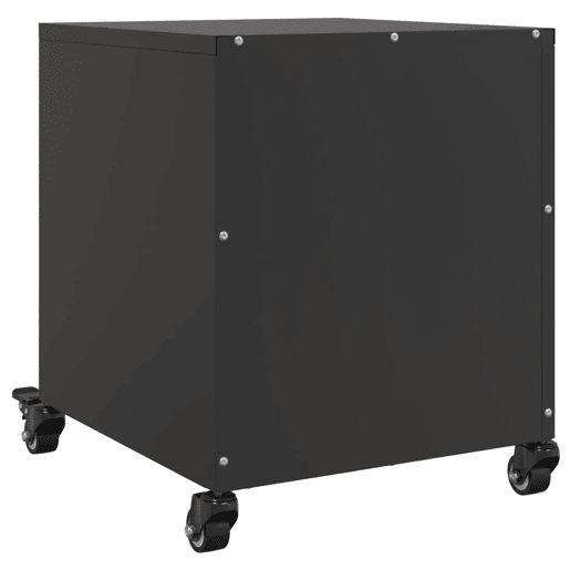 vidaXL Mesas de cabeceira 2 pcs 36x39x43,5 cm aço preto