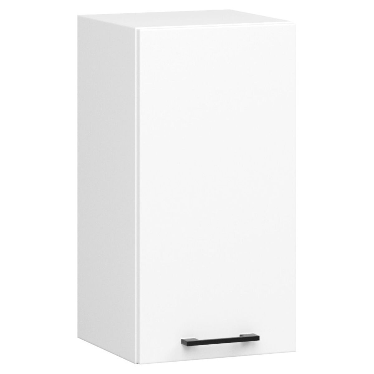 Armario colgante de cocina akord w30 oliwia blanco 30 cm 1 puerta frente en color blanco 2 estantes 30x30x58 cm