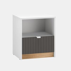Mesa de cabeceira 1 gaveta Ronan Branco