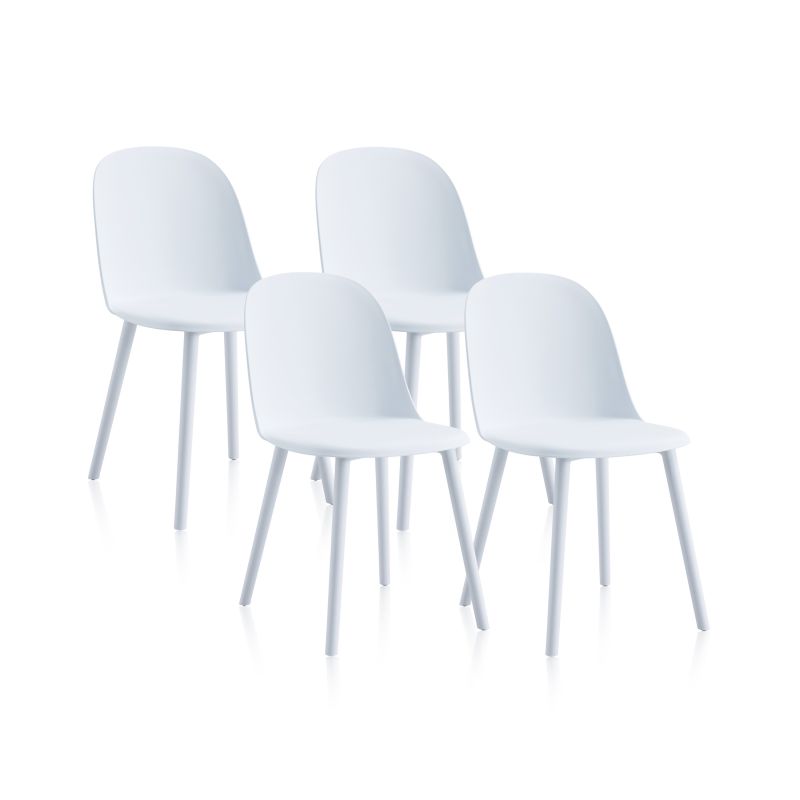 Pack 4 sillas de comedor sabra blanco 48 x 80,5 x cm