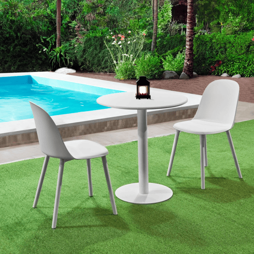Conjunto de 4 cadeiras de jantar Sabra Branco 48 x 80,5 x 45 cm