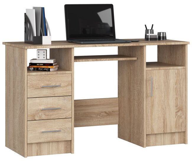 Escritorio ana akord color roble sonoma 124 cm