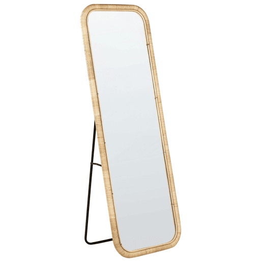 Espelho de pé MALANGE 150 cm Rattan Natural