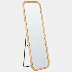 Espelho de pé MALANGE 150 cm Rattan Natural