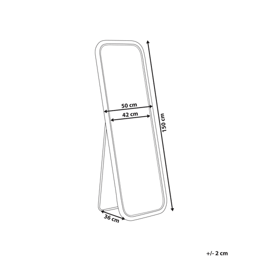 Espelho de pé MALANGE 150 cm Rattan Natural