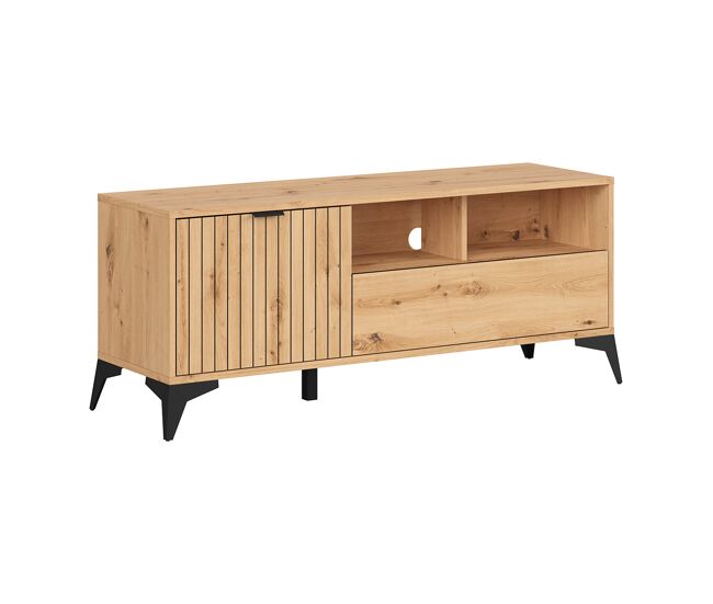 Mueble TV 1 puerta 1 cajón 135 cm Mao Madera