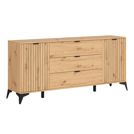 Aparador 2 portas 3 gavetas 180 cm Mao Madeira