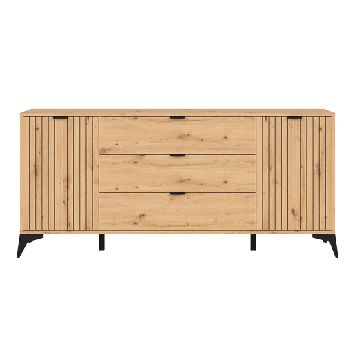 Aparador 2 portas 3 gavetas 180 cm Mao Madeira