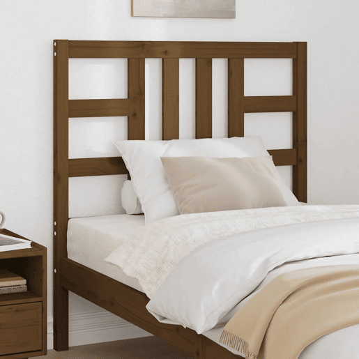 vidaXL Cabeceira de cama 96x4x100 cm pinho maciço castanho mel vidaXL Cabeceira de cama 96x4x100 cm pinho maciço castanho mel