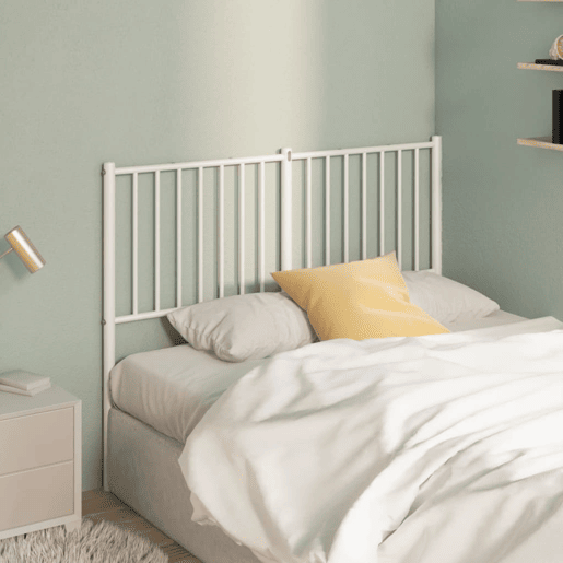 vidaXL Cabeceira de cama 120 cm metal branco vidaXL Cabeceira de cama 120 cm metal branco