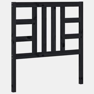 vidaXL Cabeceira de cama 96x4x100 cm pinho maciço preto