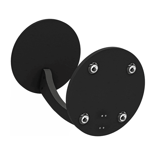 Mesa de apoio Holeby com 4 rodízios aglomerado 56 x Ø 38 cm - Preto mate en.casa