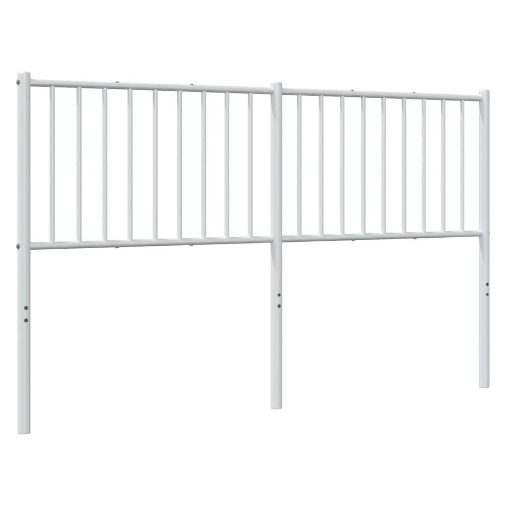 Vidaxl cabecero de metal blanco 160 cm